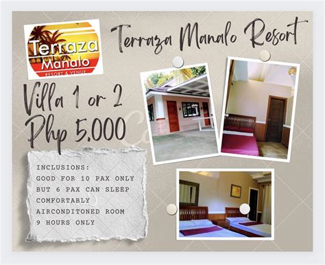 TERRAZA MANALO RESORT (@terrazamanaloresort) .
